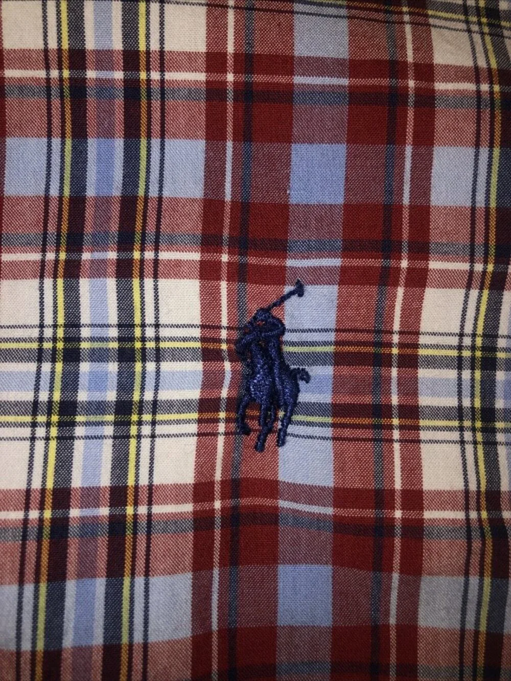 RALPH LAUREN SHIRT 16 18 Large GREEN RED PLAID DRESSY BUTTON UP CASUAL